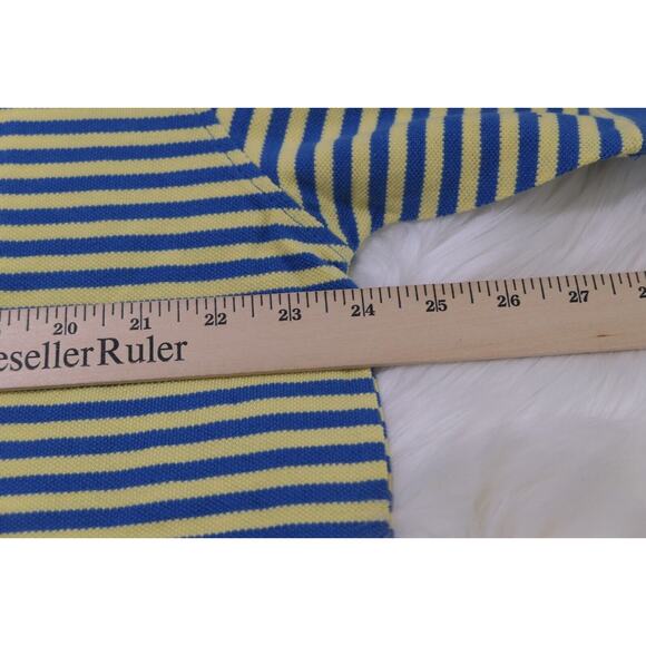 IZOD Striped Men's Large Cotton Polo Shirt w/ Embroidered IZ Logo - Blue Yellow - Picture 7 of 11